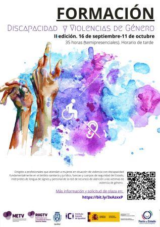 Cartel 2da edición, el Cabildo forma en atención a mujeres con discapacidad víctimas de violencia de género