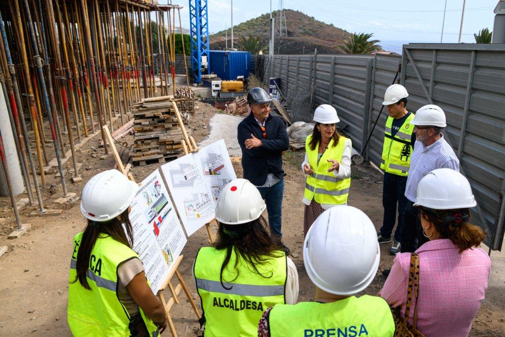 El Cabildo y el Ayuntamiento de Candelaria supervisan el avance de las obras del Centro Sociosanitario de Barranco Hondo