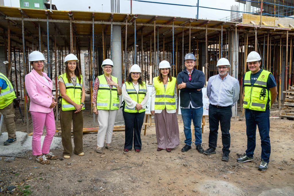 El Cabildo y el Ayuntamiento de Candelaria supervisan el avance de las obras del Centro Sociosanitario de Barranco Hondo