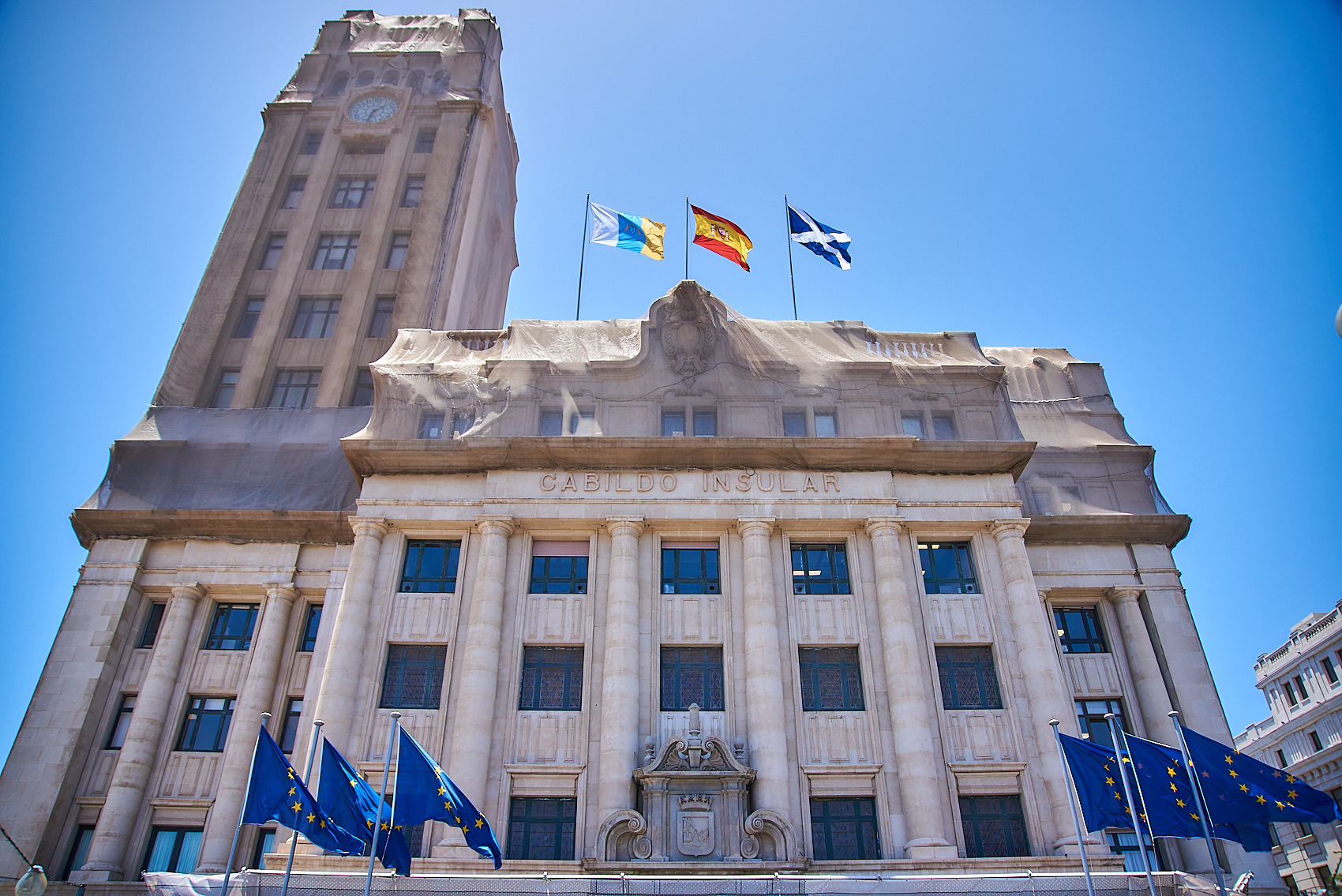Fachada principal del edificio del Cabildo de Tenerife